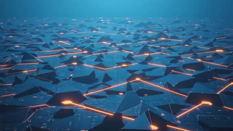 abstract digital network grid with glowing connections