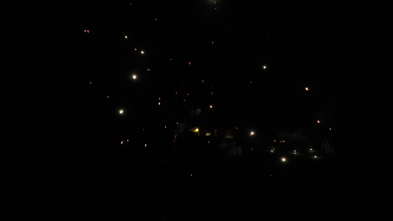 Fuochi d'artificio sui Colli Berici - Vicenza, Italia.