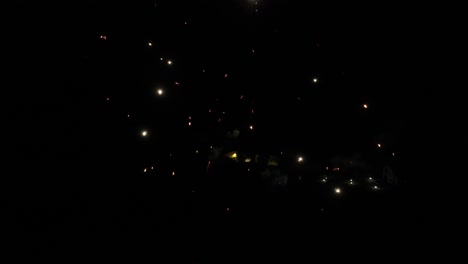 fireworks on the berici hills - vicenza italy