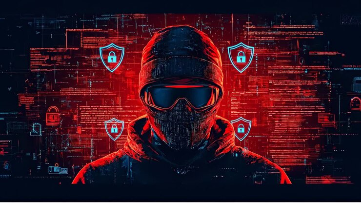 Cybersecurity pro tackling threats. A person in a hooded jacket and sunglasses works on computer security