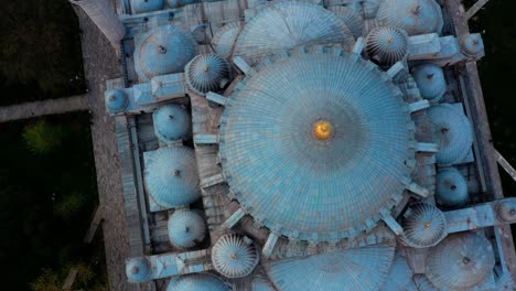 suleymaniye mosque enterior golden alem and dome aerial view 2