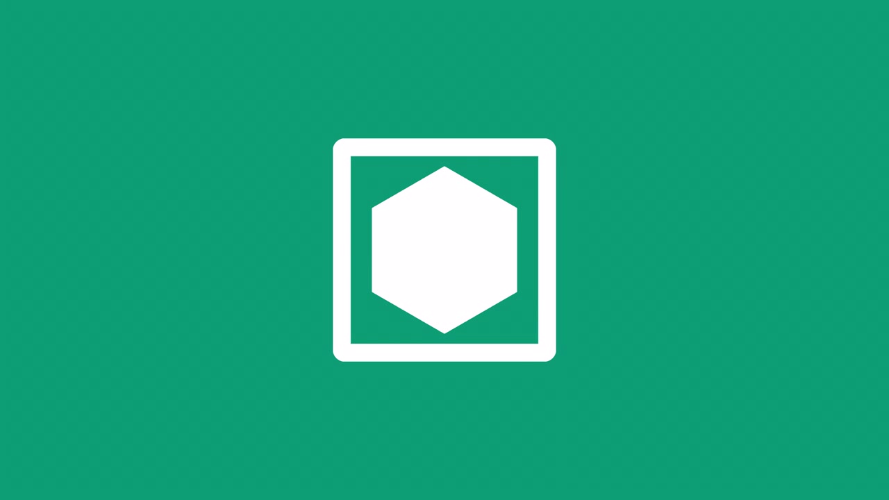 Simple wave icon hexagon Transitions. 1080p - 30 fps - Alpha Channel (6)