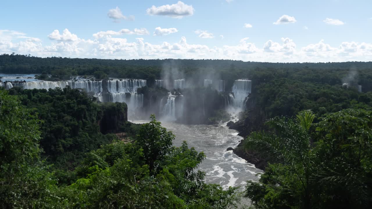 las cataratas de iguazu en brasil y argentina - lapso de tiempo