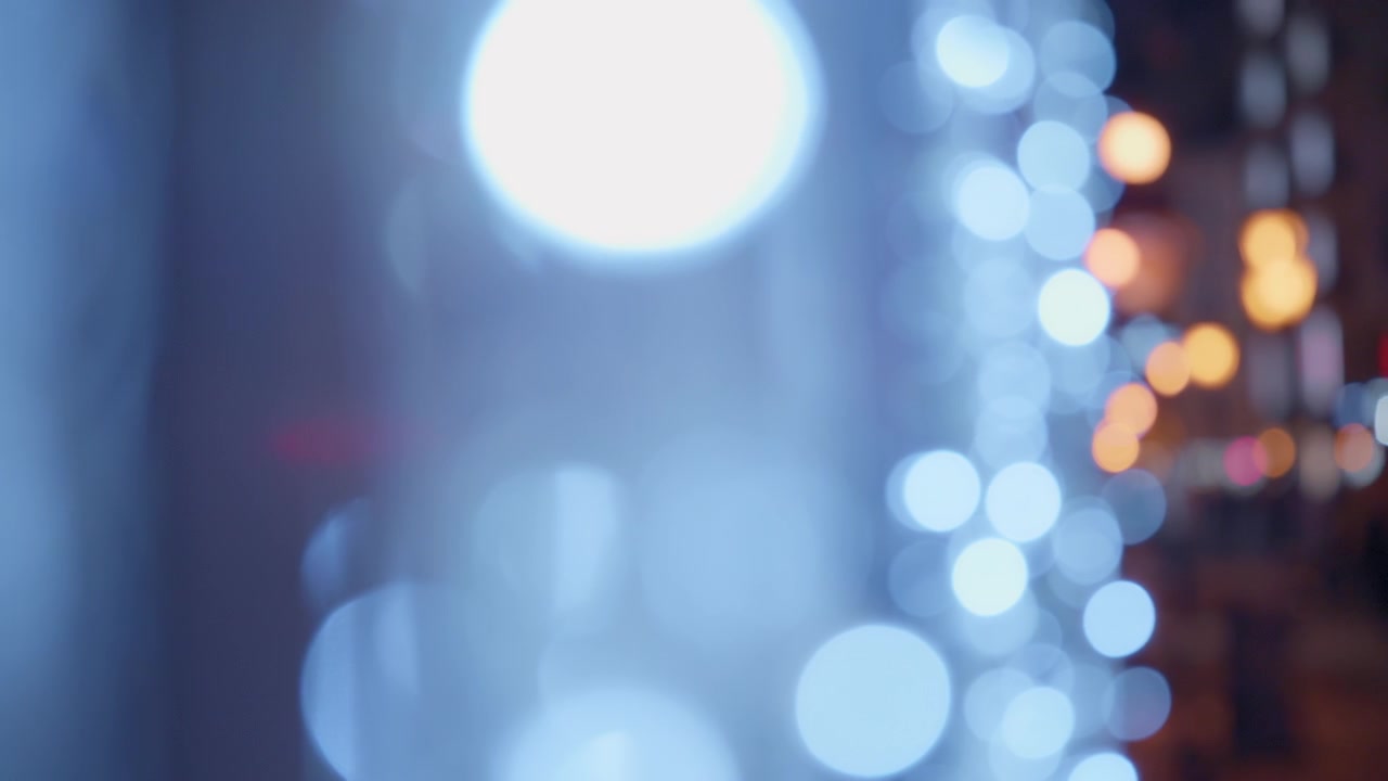 Bokeh della città notturna a Natale