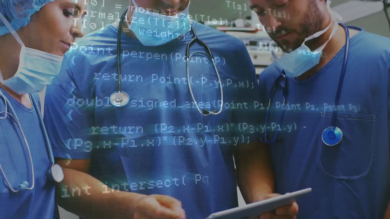 Animation of data processing over diverse male and female surgeons