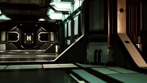 sci-fi metal channels in spacecraft