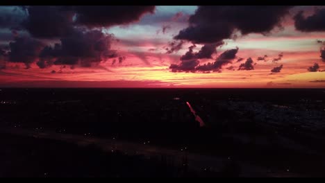 Beautiful-sunset-in-South-Florida-with-a-fire-sky