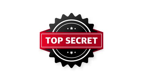 top secret. stamp. sticker. seal. motion graphics.