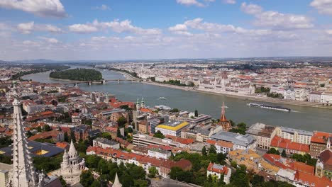 aerial cityscape of budapest