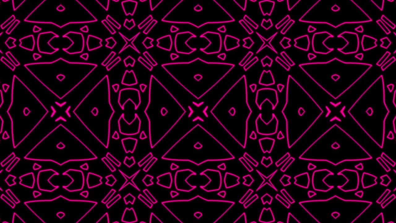 fondo de patrón sin costuras geométrico rosa abstracto. rayas abstractas bucle de caleidoscopio. rápido psicodélico colorido fondo de kaleidoscopio vj. discoteca fondo de movimiento abstracto. efecto caleidoscope