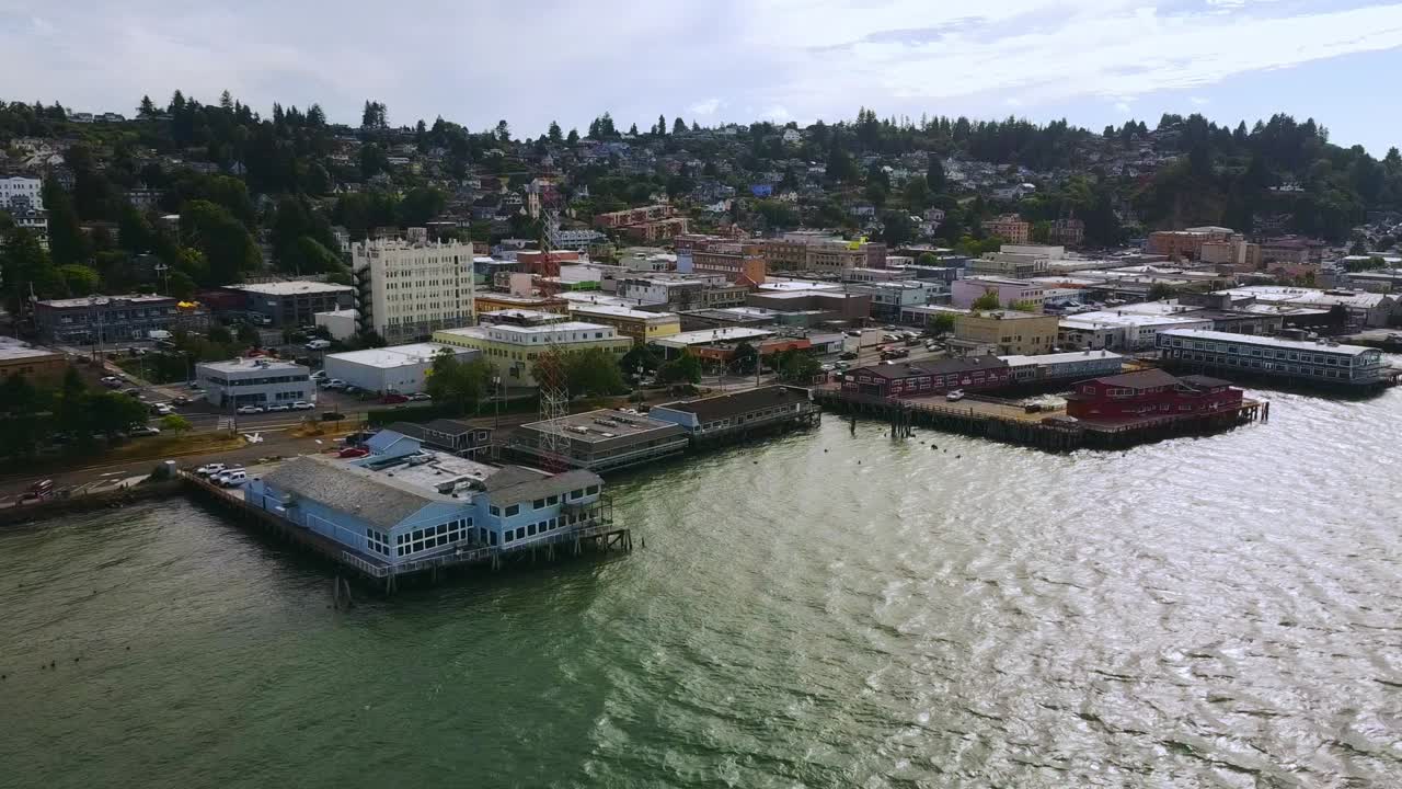 Veduta aerea del centro di Astoria, Oregon