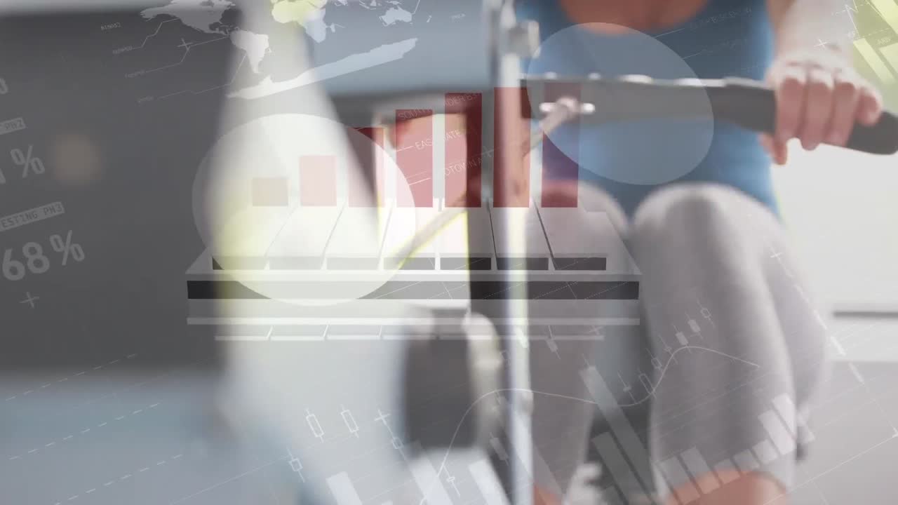 운동하는 여성에 대한 금융 데이터 처리의 활성화