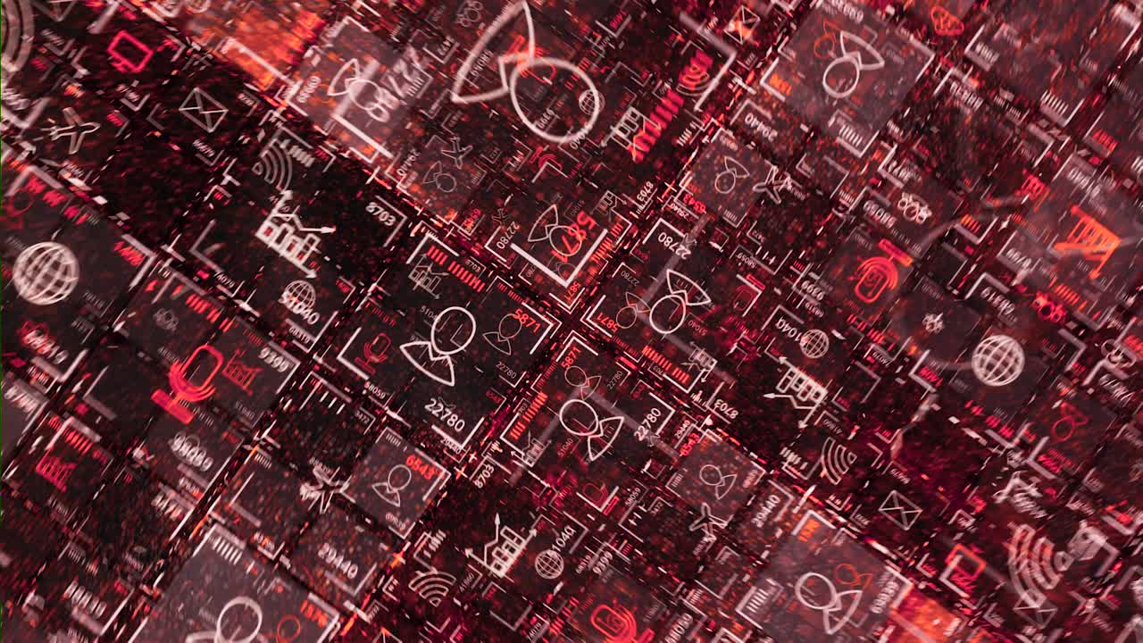 추상적인 디지털 데이터 시각화