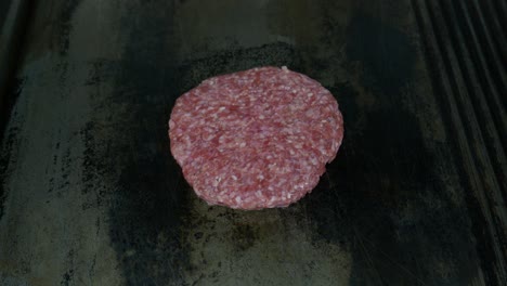 grilling beef meat for hamburger