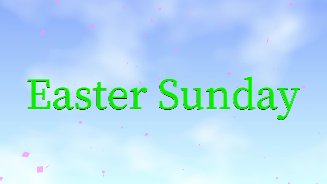 부활절 일요일 이벤트 텍스트 애니메이션 모션 그래픽