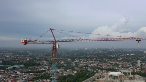 construction site with crane in urban environment