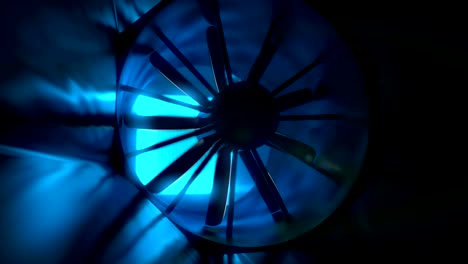 wind tunnel closeup in slow motion, looping animation