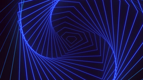 rastro de pulso diamante azul de neón en hélice en gradiente negro