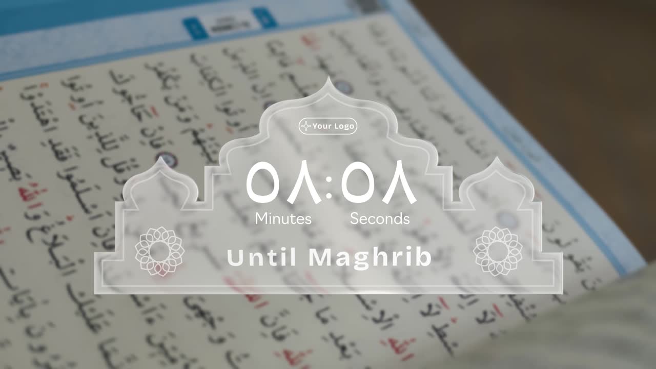 Time Countdown Timer with Clean Digital Animation