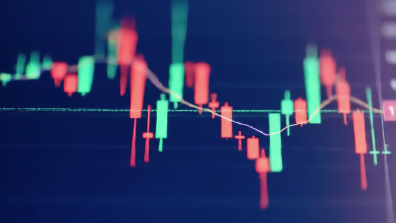 gráfico de velas del mercado de valores