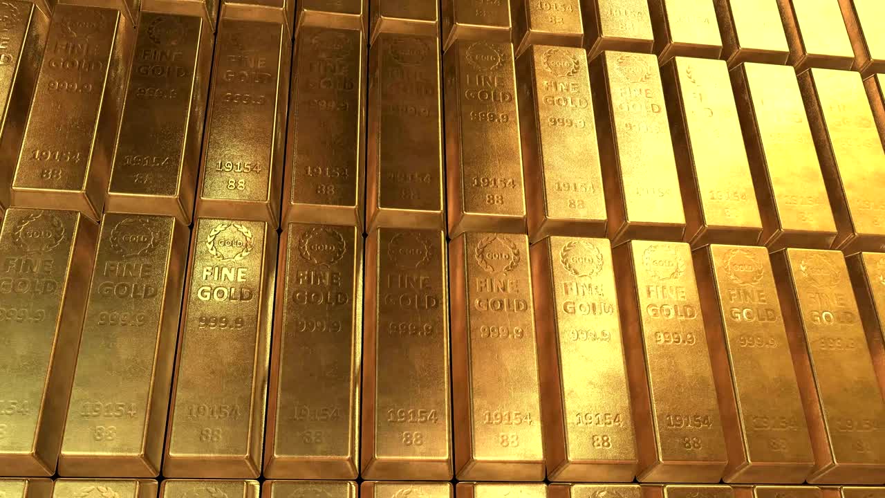 황금 막대 3d 영상 애니메이션