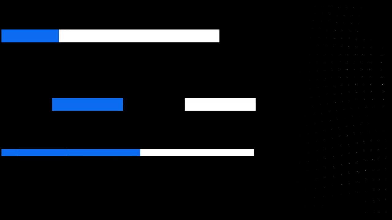 Animation of blue and white lines passing diagonally on black background