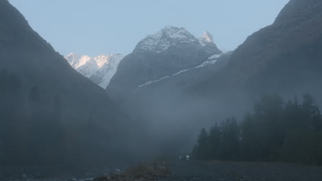 misty mountain valley scenery