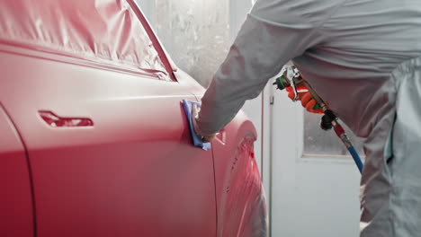 car painting in a body shop