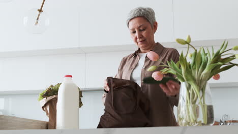 senior woman in the kitchen