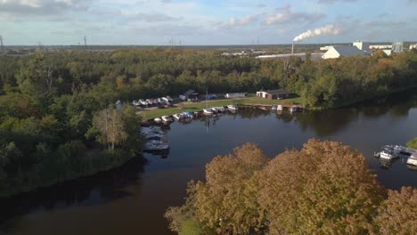 motor boats and yachts in the harbor