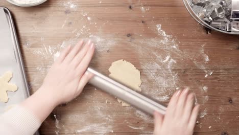 baking christmas sugar cookies for santa.