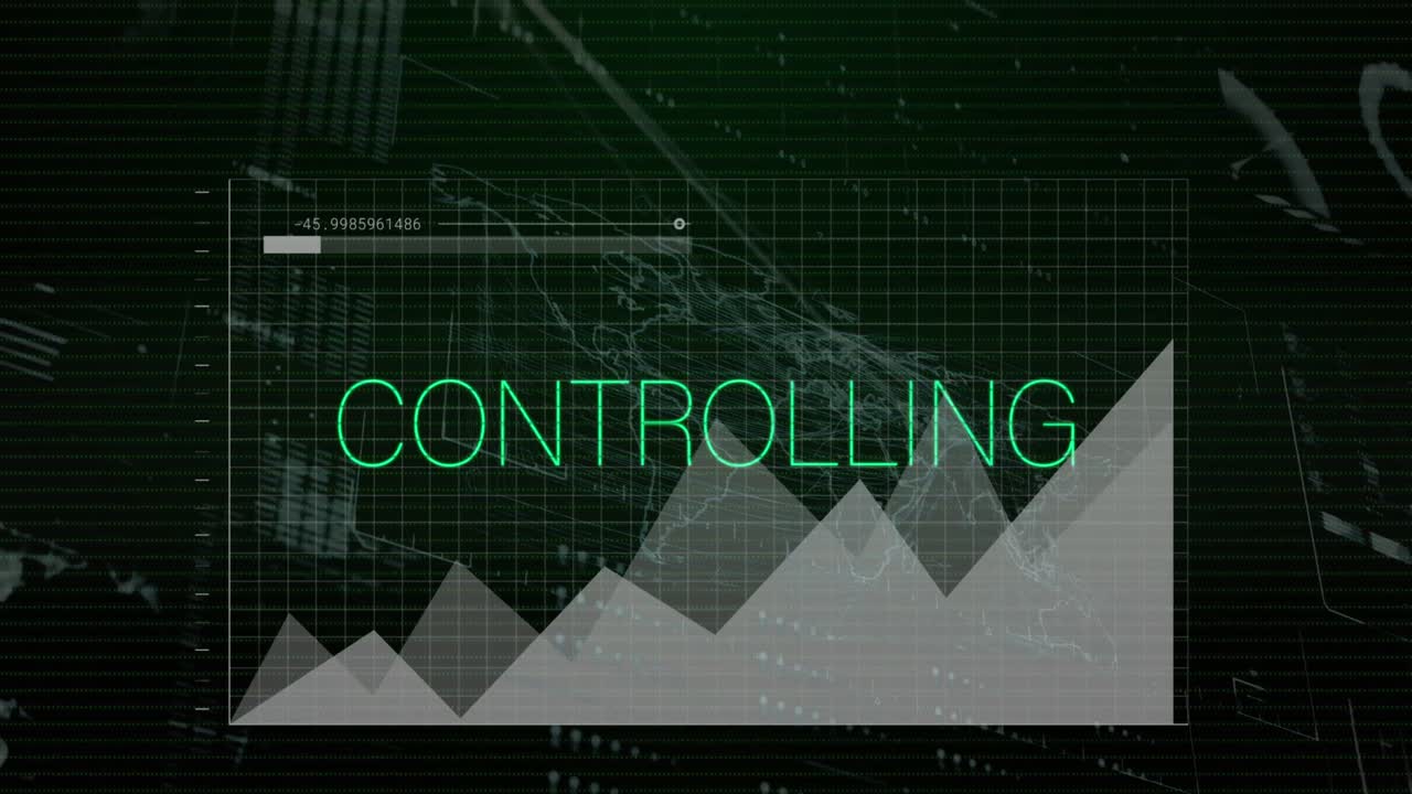 animación del texto de control, las estadísticas y el procesamiento de datos.