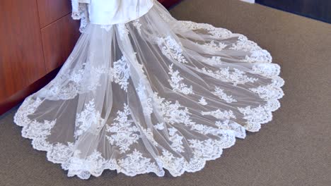 wide shot of  bride - bridemaid wedding dress