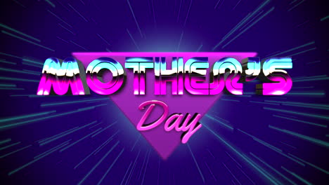 Mother-Day-with-neon-triangle-and-lines-in-80s-style