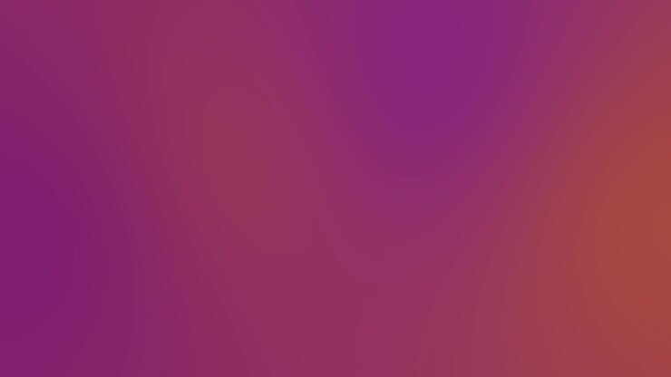 Purple and orange gradient color animation which blends slowly swirling around and switching positions on screen for a cinematic background effect