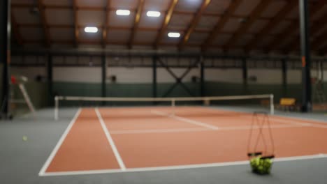 empty indoor tennis court