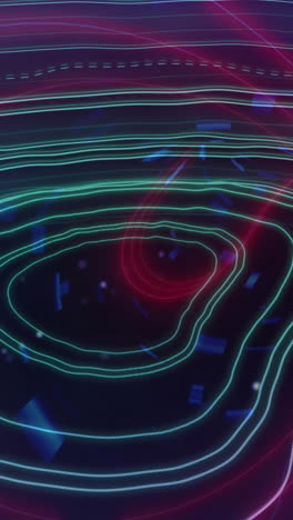 animación de formas a través del túnel digital