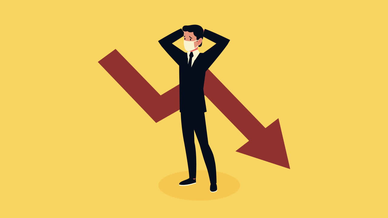 사업가는 팬데 기간 동안 하락 추세에 대해 걱정합니다.