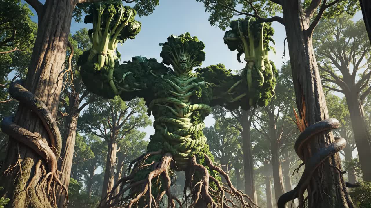 Broccoli Monster in the Forest