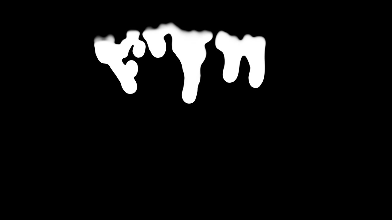 Inchiostro bianco che cola su sfondo nero