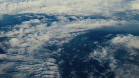 Blue sky with clouds bird&#039;s-eye view