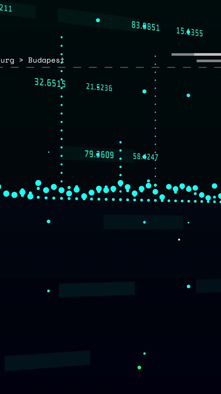 Animation of financial data processing