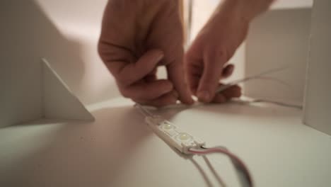 production of advertising signs with backlit led strip