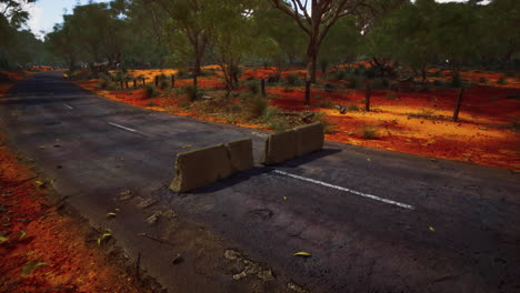 old-rusted-concrete-road-barrier-blocks