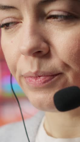 vertical video close up of account manager handling customer inquiries and complaints
