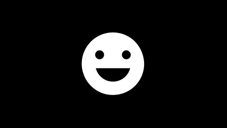 el gran emoji de la sonrisa es un icono vintage con una mala animación de señal.