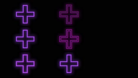 Neon-purple-plus-sign-pattern-on-black-gradient