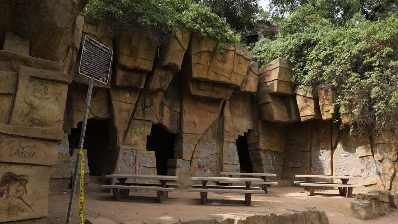 los recintos de animales del antiguo zoológico de los ángeles