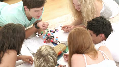 teens doing homework together