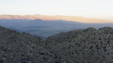 desert mountain range at culp valley campground, anza-borrego desert state park, aerial